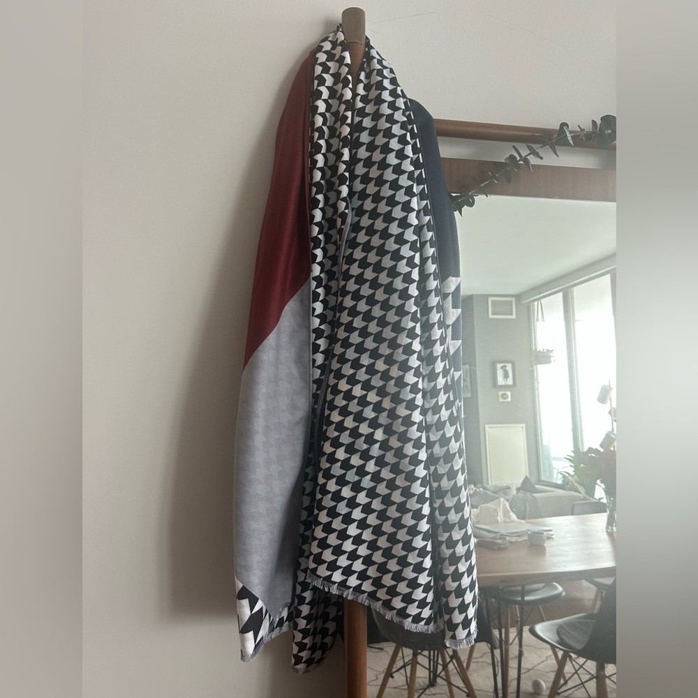 Ted Baker spliced houndstooth scarf
